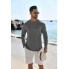 imageCOOFANDY Mens Sun Protection Shirts Long Sleeve Rash Guard Swim TShirts Lightweight Quick Dry Fishing ShirtsDark Grey