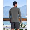 imageCOOFANDY Mens Sun Protection Shirts Long Sleeve Rash Guard Swim TShirts Lightweight Quick Dry Fishing ShirtsDark Grey
