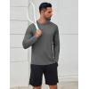 imageCOOFANDY Mens Sun Protection Shirts Long Sleeve Rash Guard Swim TShirts Lightweight Quick Dry Fishing ShirtsDark Grey