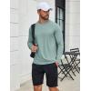 imageCOOFANDY Mens Sun Protection Shirts Long Sleeve Rash Guard Swim TShirts Lightweight Quick Dry Fishing ShirtsGrey Green