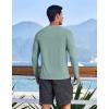 imageCOOFANDY Mens Sun Protection Shirts Long Sleeve Rash Guard Swim TShirts Lightweight Quick Dry Fishing ShirtsGrey Green