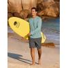 imageCOOFANDY Mens Sun Protection Shirts Long Sleeve Rash Guard Swim TShirts Lightweight Quick Dry Fishing ShirtsGrey Green