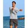 imageCOOFANDY Mens Sun Protection Shirts Long Sleeve Rash Guard Swim TShirts Lightweight Quick Dry Fishing ShirtsLight Grey