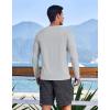 imageCOOFANDY Mens Sun Protection Shirts Long Sleeve Rash Guard Swim TShirts Lightweight Quick Dry Fishing ShirtsLight Grey