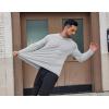 imageCOOFANDY Mens Sun Protection Shirts Long Sleeve Rash Guard Swim TShirts Lightweight Quick Dry Fishing ShirtsLight Grey