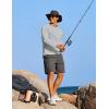 imageCOOFANDY Mens Sun Protection Shirts Long Sleeve Rash Guard Swim TShirts Lightweight Quick Dry Fishing ShirtsLight Grey