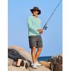 imageCOOFANDY Mens Sun Protection Shirts Long Sleeve Rash Guard Swim TShirts Lightweight Quick Dry Fishing ShirtsMint Green