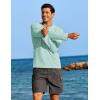 imageCOOFANDY Mens Sun Protection Shirts Long Sleeve Rash Guard Swim TShirts Lightweight Quick Dry Fishing ShirtsMint Green