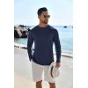 imageCOOFANDY Mens Sun Protection Shirts Long Sleeve Rash Guard Swim TShirts Lightweight Quick Dry Fishing ShirtsNavy Blue