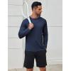 imageCOOFANDY Mens Sun Protection Shirts Long Sleeve Rash Guard Swim TShirts Lightweight Quick Dry Fishing ShirtsNavy Blue