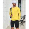 imageCOOFANDY Mens Sun Protection Shirts Long Sleeve Rash Guard Swim TShirts Lightweight Quick Dry Fishing ShirtsYellow