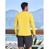 imageCOOFANDY Mens Sun Protection Shirts Long Sleeve Rash Guard Swim TShirts Lightweight Quick Dry Fishing ShirtsYellow