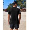 imageCOOFANDY Mens Swim Shirt Short Sleeve UPF 50 Sun Protection Shirt Rah Guard Athletic Quick Dry T ShirtsBlack