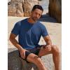 imageCOOFANDY Mens Swim Shirt Short Sleeve UPF 50 Sun Protection Shirt Rah Guard Athletic Quick Dry T ShirtsBlacknavy Blue