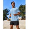 imageCOOFANDY Mens Swim Shirt Short Sleeve UPF 50 Sun Protection Shirt Rah Guard Athletic Quick Dry T ShirtsBlue