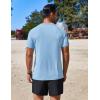 imageCOOFANDY Mens Swim Shirt Short Sleeve UPF 50 Sun Protection Shirt Rah Guard Athletic Quick Dry T ShirtsBlue