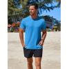 imageCOOFANDY Mens Swim Shirt Short Sleeve UPF 50 Sun Protection Shirt Rah Guard Athletic Quick Dry T ShirtsDeep Blue