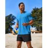 imageCOOFANDY Mens Swim Shirt Short Sleeve UPF 50 Sun Protection Shirt Rah Guard Athletic Quick Dry T ShirtsDeep Blue