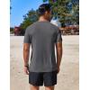imageCOOFANDY Mens Swim Shirt Short Sleeve UPF 50 Sun Protection Shirt Rah Guard Athletic Quick Dry T ShirtsDeep Grey