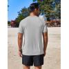 imageCOOFANDY Mens Swim Shirt Short Sleeve UPF 50 Sun Protection Shirt Rah Guard Athletic Quick Dry T ShirtsLight Grey