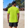 imageCOOFANDY Mens Swim Shirt Short Sleeve UPF 50 Sun Protection Shirt Rah Guard Athletic Quick Dry T ShirtsLime Green