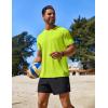imageCOOFANDY Mens Swim Shirt Short Sleeve UPF 50 Sun Protection Shirt Rah Guard Athletic Quick Dry T ShirtsLime Green