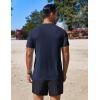 imageCOOFANDY Mens Swim Shirt Short Sleeve UPF 50 Sun Protection Shirt Rah Guard Athletic Quick Dry T ShirtsMightnight Blue