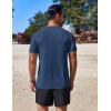 imageCOOFANDY Mens Swim Shirt Short Sleeve UPF 50 Sun Protection Shirt Rah Guard Athletic Quick Dry T ShirtsNavy Blue
