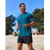 imageCOOFANDY Mens Swim Shirt Short Sleeve UPF 50 Sun Protection Shirt Rah Guard Athletic Quick Dry T ShirtsRoyal Blue