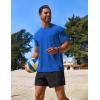 imageCOOFANDY Mens Swim Shirt Short Sleeve UPF 50 Sun Protection Shirt Rah Guard Athletic Quick Dry T ShirtsSky Blue