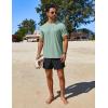imageCOOFANDY Mens Swim Shirt Short Sleeve UPF 50 Sun Protection Shirt Rah Guard Athletic Quick Dry T ShirtsTeal