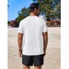imageCOOFANDY Mens Swim Shirt Short Sleeve UPF 50 Sun Protection Shirt Rah Guard Athletic Quick Dry T ShirtsWhite