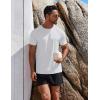 imageCOOFANDY Mens Swim Shirt Short Sleeve UPF 50 Sun Protection Shirt Rah Guard Athletic Quick Dry T ShirtsWhite