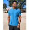 imageCOOFANDY Mens Swim Shirt Short Sleeve UPF 50 Sun Protection Shirt Rah Guard Athletic Quick Dry T ShirtsWhitedeep Blue