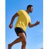 imageCOOFANDY Mens Swim Shirt Short Sleeve UPF 50 Sun Protection Shirt Rah Guard Athletic Quick Dry T ShirtsYellow
