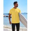 imageCOOFANDY Mens Swim Shirt Short Sleeve UPF 50 Sun Protection Shirt Rah Guard Athletic Quick Dry T ShirtsYellow