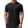 imageCOOFANDY Mens Swim Shirt Short Sleeve UPF 50 Sun Protection Shirt Rah Guard Athletic Quick Dry T ShirtsBlack