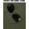 imageCOOFANDY Mens Casual Henley Shirts Short Sleeve Pocket TShirts Lightweight Button Henley Pullover Basic TeesArmy Green