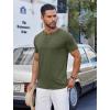imageCOOFANDY Mens Casual Henley Shirts Short Sleeve Pocket TShirts Lightweight Button Henley Pullover Basic TeesArmy Green