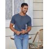 imageCOOFANDY Mens Casual Henley Shirts Short Sleeve Pocket TShirts Lightweight Button Henley Pullover Basic TeesNavy Blue