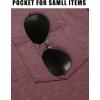 imageCOOFANDY Mens Casual Henley Shirts Short Sleeve Pocket TShirts Lightweight Button Henley Pullover Basic TeesWine Red