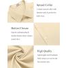 imageCOOFANDY Mens Dress Shirts Short Sleeve Regular Fit Lightweight Untucked Button Down ShirtBeige