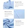 imageCOOFANDY Mens Dress Shirts Short Sleeve Regular Fit Lightweight Untucked Button Down ShirtClear Blue