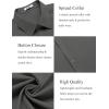 imageCOOFANDY Mens Dress Shirts Short Sleeve Regular Fit Lightweight Untucked Button Down ShirtDark Grey