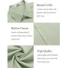imageCOOFANDY Mens Dress Shirts Short Sleeve Regular Fit Lightweight Untucked Button Down ShirtLight Green
