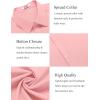 imageCOOFANDY Mens Dress Shirts Short Sleeve Regular Fit Lightweight Untucked Button Down ShirtLight Pink