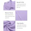 imageCOOFANDY Mens Dress Shirts Short Sleeve Regular Fit Lightweight Untucked Button Down ShirtLight Purple