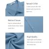 imageCOOFANDY Mens Dress Shirts Short Sleeve Regular Fit Lightweight Untucked Button Down ShirtSlate Blue