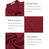 imageCOOFANDY Mens Dress Shirts Short Sleeve Regular Fit Lightweight Untucked Button Down ShirtWine Red