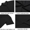 imageCOOFANDY Mens Henley Shirt Short Sleeve Casual Summer Beach Hippie TShirts Lightweight Vacation TopsBlack